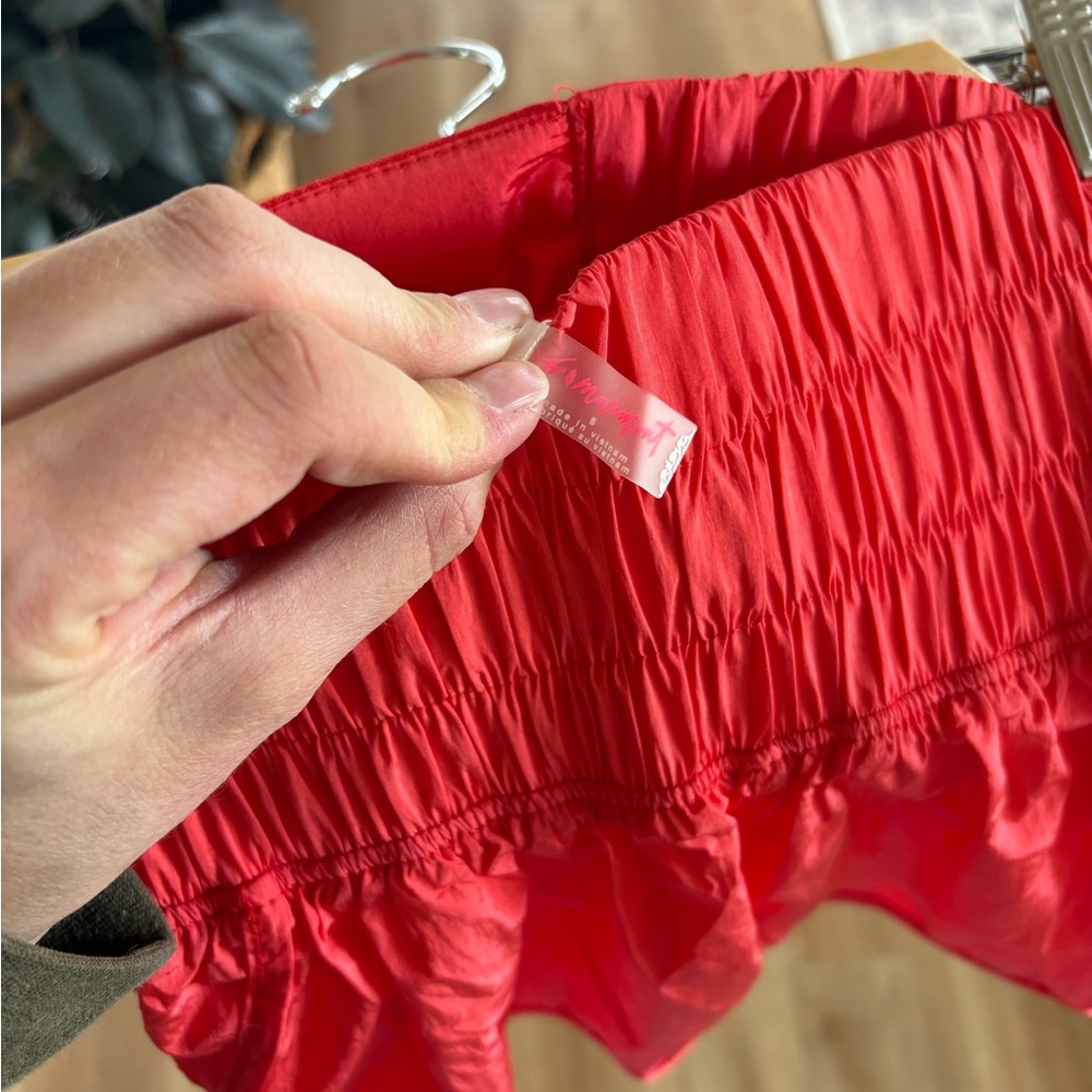 Free People High-Waist Athletic Shorts - Coral - Picture 5 of 6